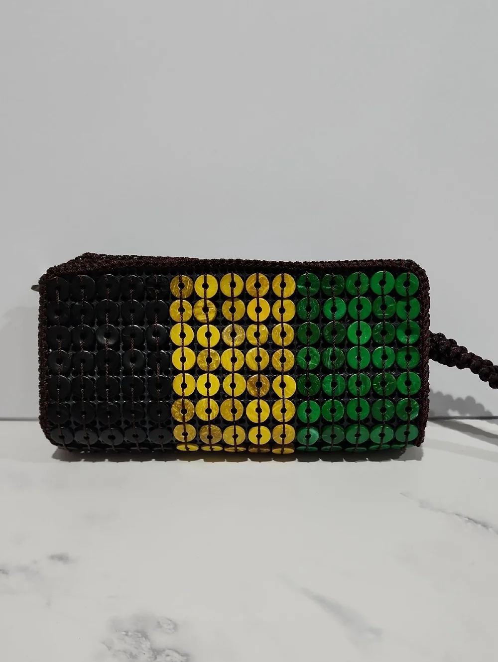 Jamaica Wallet  - Green, Yellow, Brown